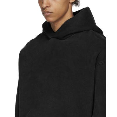 China Custom Non Drawstring Blank Oversized Sweatshirts Black Cropped Hoodies for sale