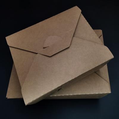 China Disposable Biodegradable Kraft Paper Box For Food for sale