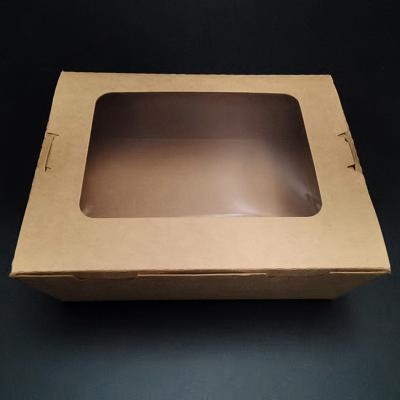 China Disposable Kraft Paper Disposable Food Container for sale