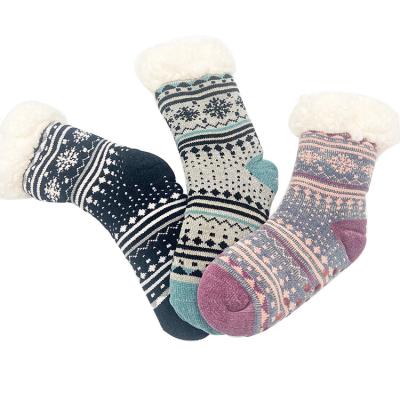 China Promotion Viable Soft Winter Factory Casual Slipper Indoor Socks Keep Warm Adult Women Super Thick Grip Slipper Socks for sale