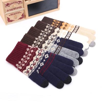 China Heat 2022 Winter Magic Gloves Touch Screen Warm Stretch Knitted Wool Mittens Work Gloves Winter for sale