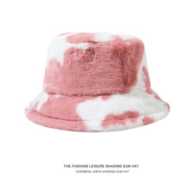 China Cute Casual Winter Cute Fisherman Girl Lady Wool Cotton Fur Fur Style Keep Fashion Korean Baseball Cap Bucket Hat for sale