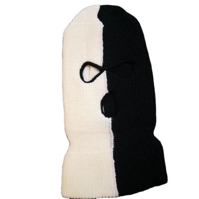 China Keep New Warm Soft Wool Knitted Balaclava Hip Hop Face Cover Beanie Thieves Hat Winter Sports Cap Wholesale Custom Woven Bandit 3 Holes for sale