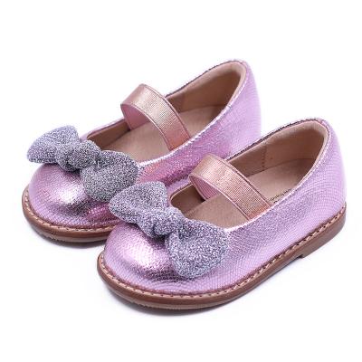 China Wholesale Light Mary Jane Leather School Dress Glitter Children Shoes Kids Girls With Bow Party Shoes for sale