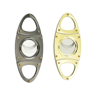 China High Quality Smoking Style Portable Double Blade Cigar Cutter Accessories Pocket Accessories High Quality Smoking Style Modern Knife Scissors for sale