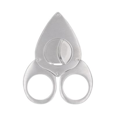 China Copper Cigar Scissors Bat Double Edge Cigarette Cutter Stainless Steel Cigar Pliers Portable Hole Opener Accessories for sale