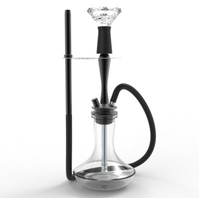 China Wholesale Cheap Aluminum Hookahs Black Glass Hookah Shisha Accessories Set for sale