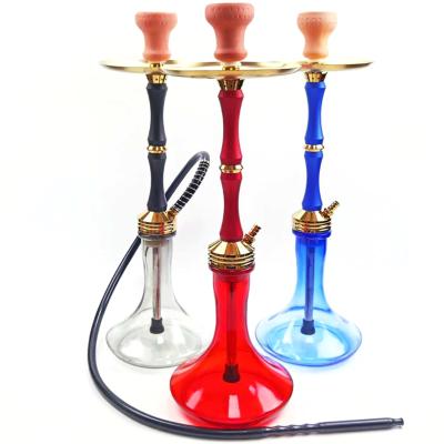 China New Design Aluminum Single Hookah Wholesale Classic Aluminum Hose High Grade Shisha Hookah for sale