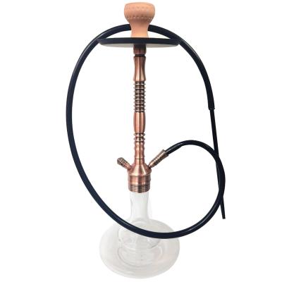 China Wholesale Customized Single Hose Hookah Vase Copper Color Aluminum Hookah Aluminum Hookah Set for sale