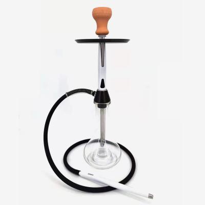 China Zinc Alloy Hookah Stainless Steel Shisha Stainless Steel Stem Clear Glass Shisha Hookah for sale