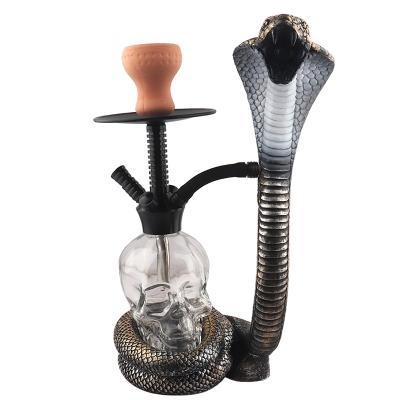 China Wholesale Resin Shisha Cup Bottle Snake Acrylic Skull Head Hookah Set Resin Shisha Cobra Shisha for sale