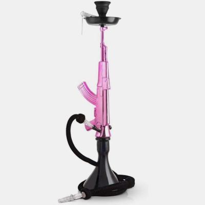 China New Design Resin Gun Hookah Portable Shisha Black Germany AK47 Gun Shisha Hookah for sale