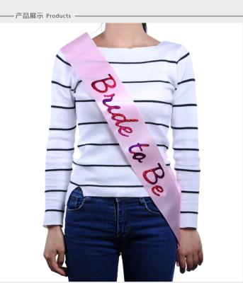 China Cheap Wholesale Custom Made Festival Bride To Wedding Hen Party Tag Belt Sash for sale