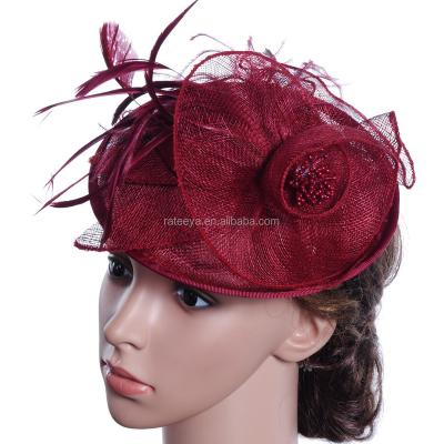 China Fashionable Women's Flower Fascinator Wedding Hair Clip Headpiece Cocktail Headwear for sale