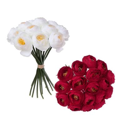 China Plastic Artificial Flowers Long Stem Silk Rose Flower Bouquet Wedding Party Home for sale