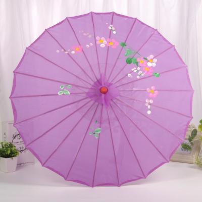 China 12 Colors Chinese Popular Polyester Fabric Umbrella Chinese Wedding Umbrella Decoration Parasols for sale