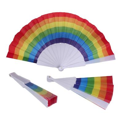 China China New Product Rainbow Folding Hand Fans for sale