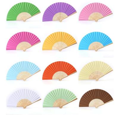 China Chinese custom made custom china paper logo hand fan printed folding logo bamboo hand fan for sale