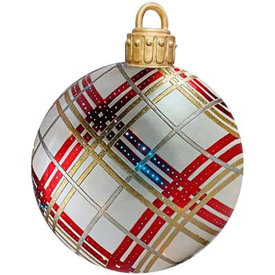 China Fashional Christmas Ornaments, 23.6 in PVC Giant Inflatable Christmas Ball Decorated Inflatable Ball for Outdoor Christmas Home Decor for sale