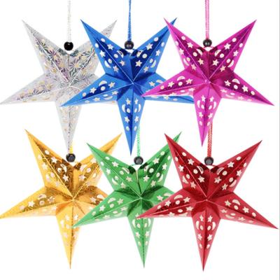 China Wallpaper Decorated Star Ornaments Shopping Mall Hanging Star Christmas Star Ornament Festival Stage Prop for sale