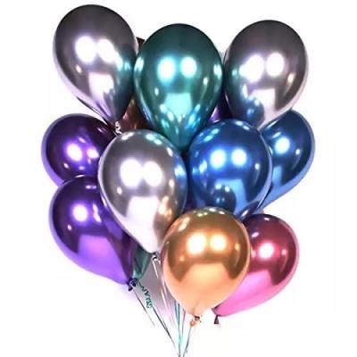 China Wedding Multicolor Metallic Helium Bobo Balloons Chrome Bubble Balloon 12 Inch 50 PCs For Cheap Wedding Party for sale