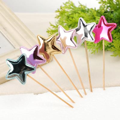 China Wedding Paper Cake Topper Colorful Twinkle Cupcake Star Happy Birthday Birthday Party Wedding Decoration, Star Cake Topper for sale