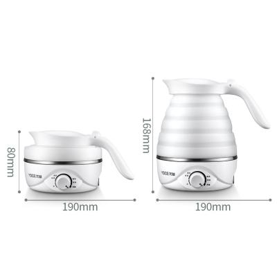 China Keep Space Hot Small Capacity Food Grade Material Portable Hotel Saving Silicone Folding Bottle Electric Kettle for sale