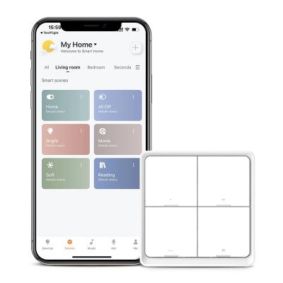 China BroadLink BLE APP BroadLink Smart 4 Strip Lamp Switch Smart Home Automation Bluetooth Scene Switch Controller for sale