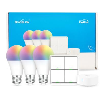 China Smart Home Products SDK 2022 Newest Available FastCon BroadLink Technology 1second Configuration Smart Home Life Bluetooth Bulb and Switch Kit for sale