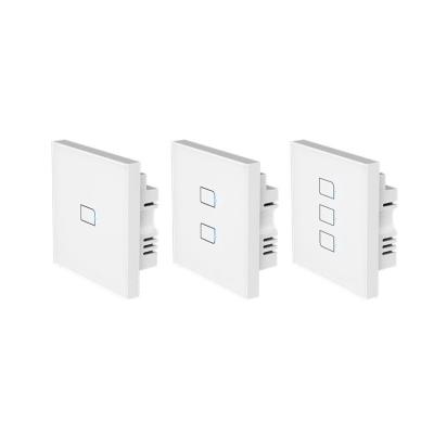 China Support Alexa, Google Home Smart Home Wall Wifi BroadLink Smart Wi-Fi Switch TC3 R-U 1/2/3 Strip Lamp Switch for sale