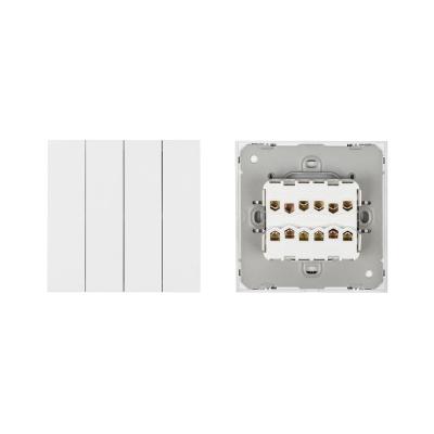 China BroadLink UK 4 Band 2 Way Control Electric Light Wall Switch For Home Hotel U2D-86K4-10B for sale