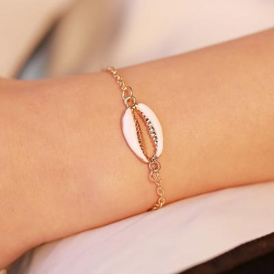 China 2022 FASHIONABLE New Fast Retail Soft Alloy Shell Bracelet Female Beach Simple New Fashion Style Plating Drop Luster for sale