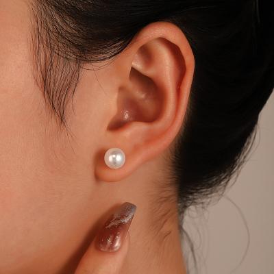 China CLASSIC simple imitation pearl earrings in Europe and America, fashionable and small, round pearl earrings with personality for sale