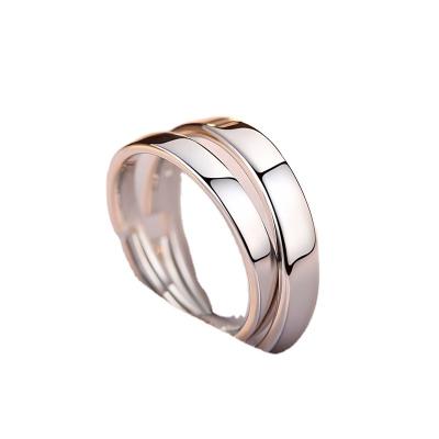 China Fashion 925 Sterling Silver Mobius Sterling Silver Couples Ring Men's and Women's Ring Men's and Women's CLASSIC Luxury Adjustable Ring for sale