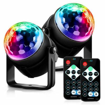 China Amazon Residential Hot Sale Party Lights Disco Strobe Light Led Magic Ball RGB Stage Light With Remote Control for sale