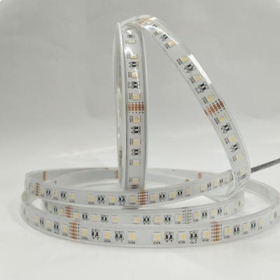 China Hotel Flexible RGBW Led Strip 5050 60leds/m 20m DC12V Led Strip Light IP65 SMD 5050 Outdoor Led Strip Light for sale