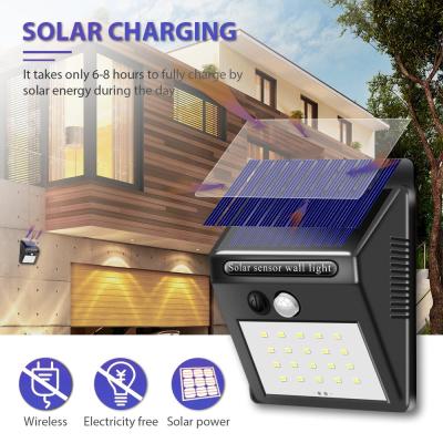 China 20LEDs Garden Wall Lamp Landscape Street Light Outdoor Waterproof Solar Deck Powered Solar Garden Lights for sale