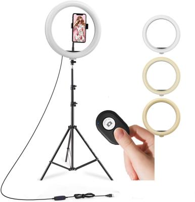 China PORTABLE 10inch Led Circle Ring Light with Tripod Stand for Youtube Live Stream Makeup Photography Visual for sale