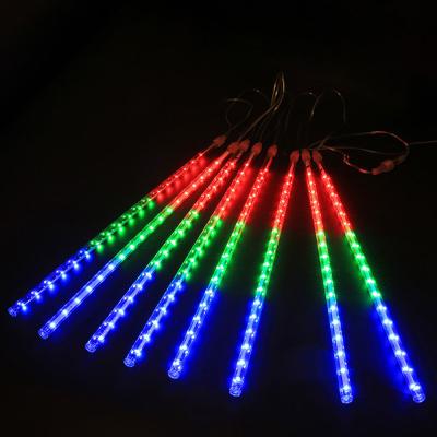 China RGB 30cm 50cm 75cm 8/10 Magical Outdoor Waterproof Meteor Shower Rain Fairy Garland Lights Christmas Xmas Party Icicle Snowfall Tubes for sale