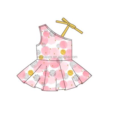 China Summer Cute Children's Dress Girl Princess Dress Sweet One-Shoulder Baby Dress Custom Made Washable for sale