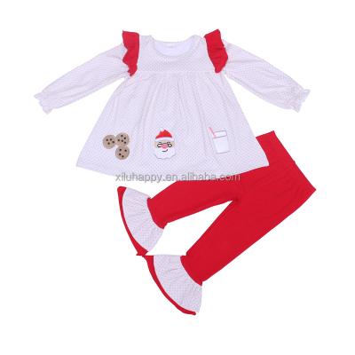 China Eco-Friendly Newborn Baby Toddler Girls 2 Pcs Outfits Long Sleeve Ruffle Top + Flared Long Pants Casual Outfits for sale