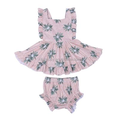 China Hot Sale Children's Style Casual Sweet Cute Fashion Girls' Sleeveless Pink Printed Set for sale