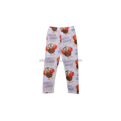 China Breathable Wholesale Kids Clothes Babies Halloween Turkey Pattern Pants Toddler Print Pants for sale