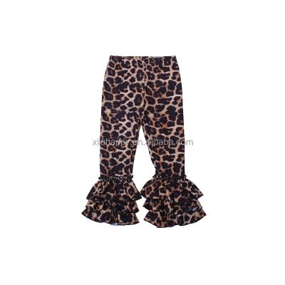 China Autumn and winter sale children's leopard print lotus leaf street fashion style boutique girls hot pants NOTE: 3 6 9 12 18 24 9-12M 12-18M 2T 3T 4T 5 6 7 8 for sale