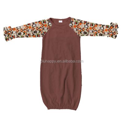 China Breathable Cartoon Pumpkin Thug Print Long Maid Style Christmas Baby Sleeping Bag for sale