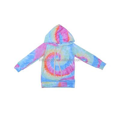 China Autumn Baby Girls Boys Clothes Long Sleeve Tie Dye Toddler Tie Dye Wholesale Viable Hooded Dye Print for sale