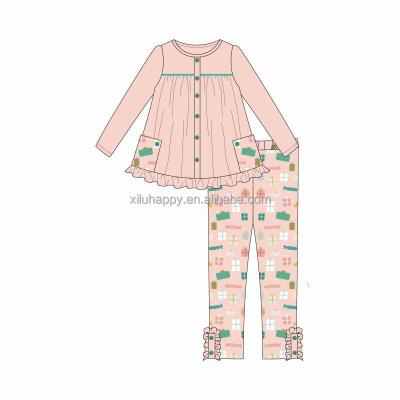 China High Quality Breathable Girls Pajamas Milk Children Clothes Designer Kids Baby Girl Silk Pajamas for sale