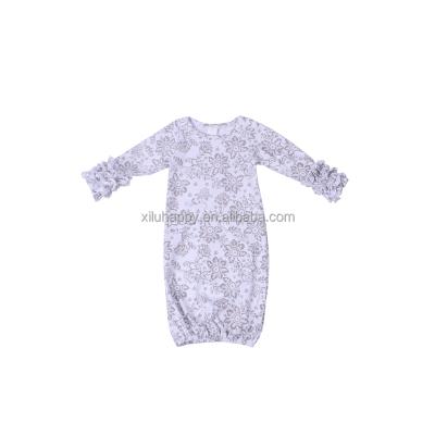 China Breathable High Quality Baby Sleep Dress White Floral For Girls Wholesale Clothes Dress For Babies for sale