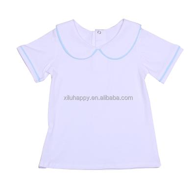 China Baby T-shirt Summer Boutique Anti-wrinkle White Cute Collar T-shirt Baby Short Sleeve Baby T-shirt for sale