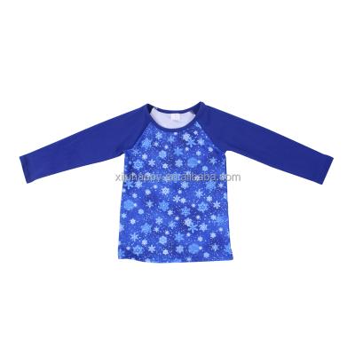 China Fashion Breathable Dark Blue Best-Selling Long-sleeved Printed Children's Shirt for sale